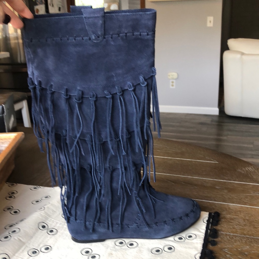 June Ambrose Navy Boots